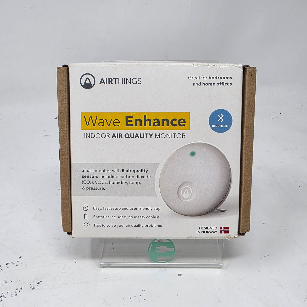 New Airthings Wave Enhance 322 Smart Indoor Air Quality Monitor