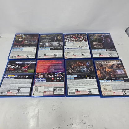 Lot of 8 Sony PlayStation 4 PS4 Games Madden 25 NBA 2K23 Batman Uncharted 4 CoD