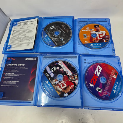 Lot of 8 Sony PlayStation 4 PS4 Games Madden 25 NBA 2K23 Batman Uncharted 4 CoD