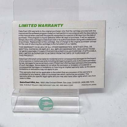 Nintendo GameBoy Nail n Scale Manual No Game