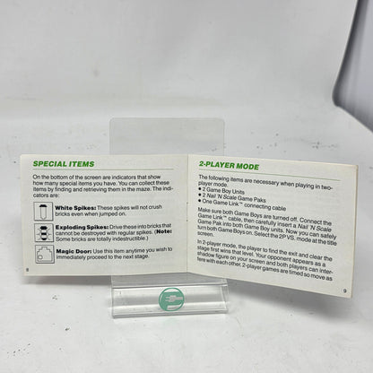 Nintendo GameBoy Nail n Scale Manual No Game