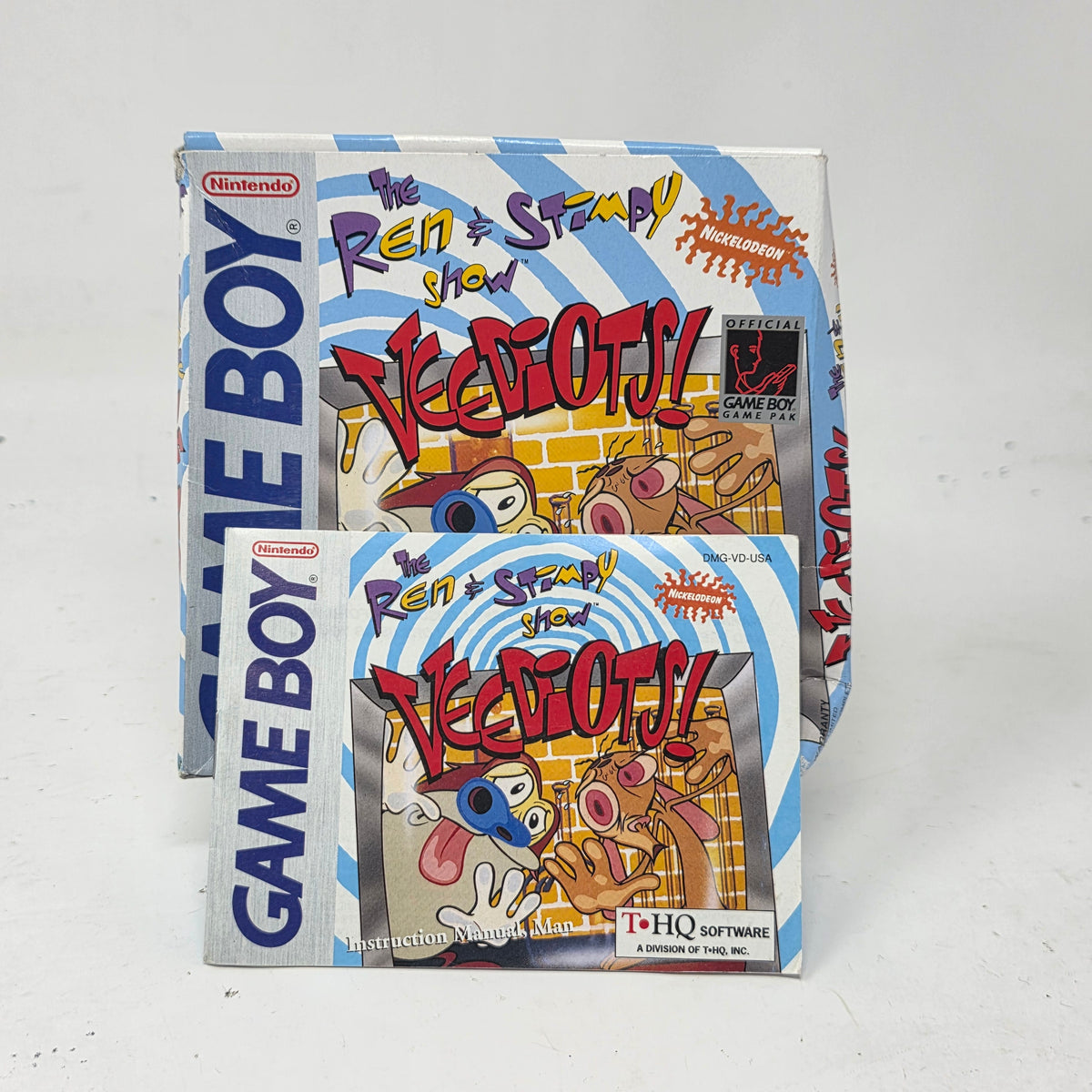 Nintendo GameBoy The Ren & Stimpy Show Veediots Box and Manual