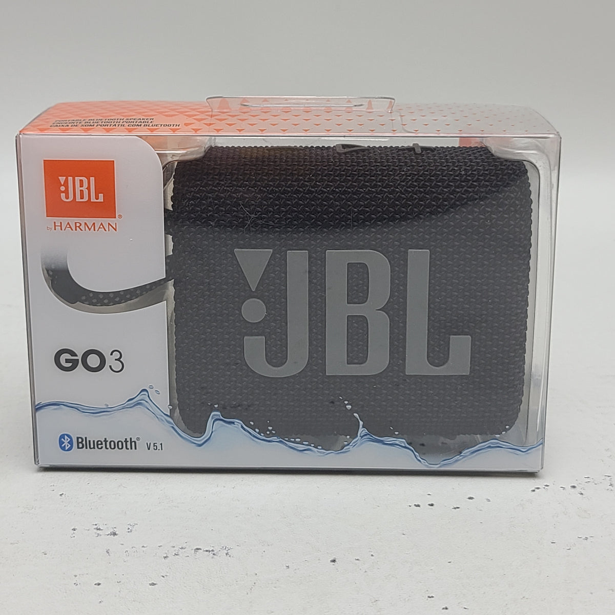 New JBL Go 3 Portable Waterproof Wireless Speaker Black JBLGO3BLKAM