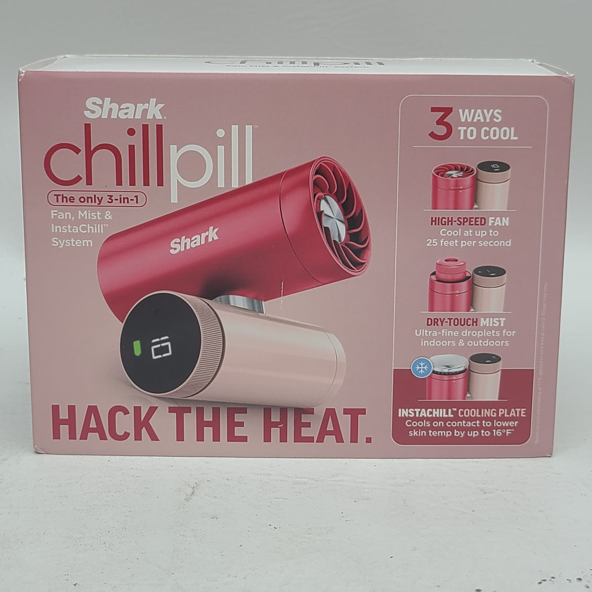 New Shark Chillpill 3-in-1 Personal Cooling System Fan Mist 