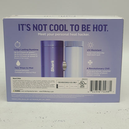 New Shark ChillPill 3-in-1 Personal Cooling System w/ Fan InstaChill Haze