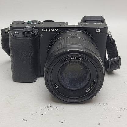 Sony Alpha a6400 Mirrorless Camera with E 50mm f/1.8 OSS Lens Black