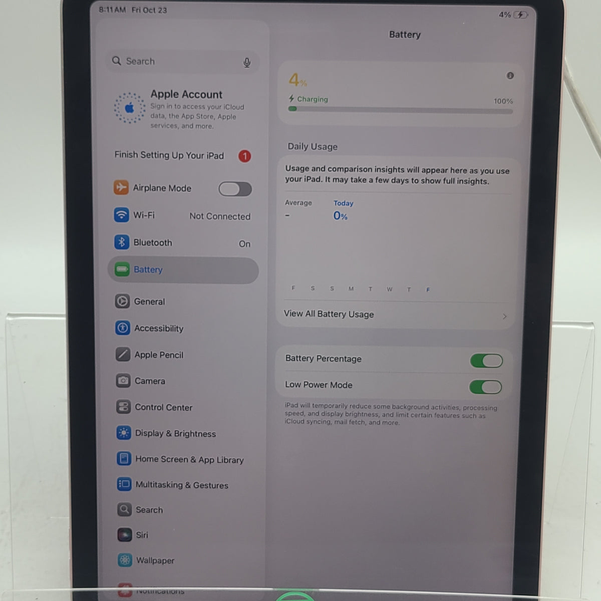 WiFi Only Apple iPad Air 4th Gen 64GB Rose Gold MYFP2LL/A