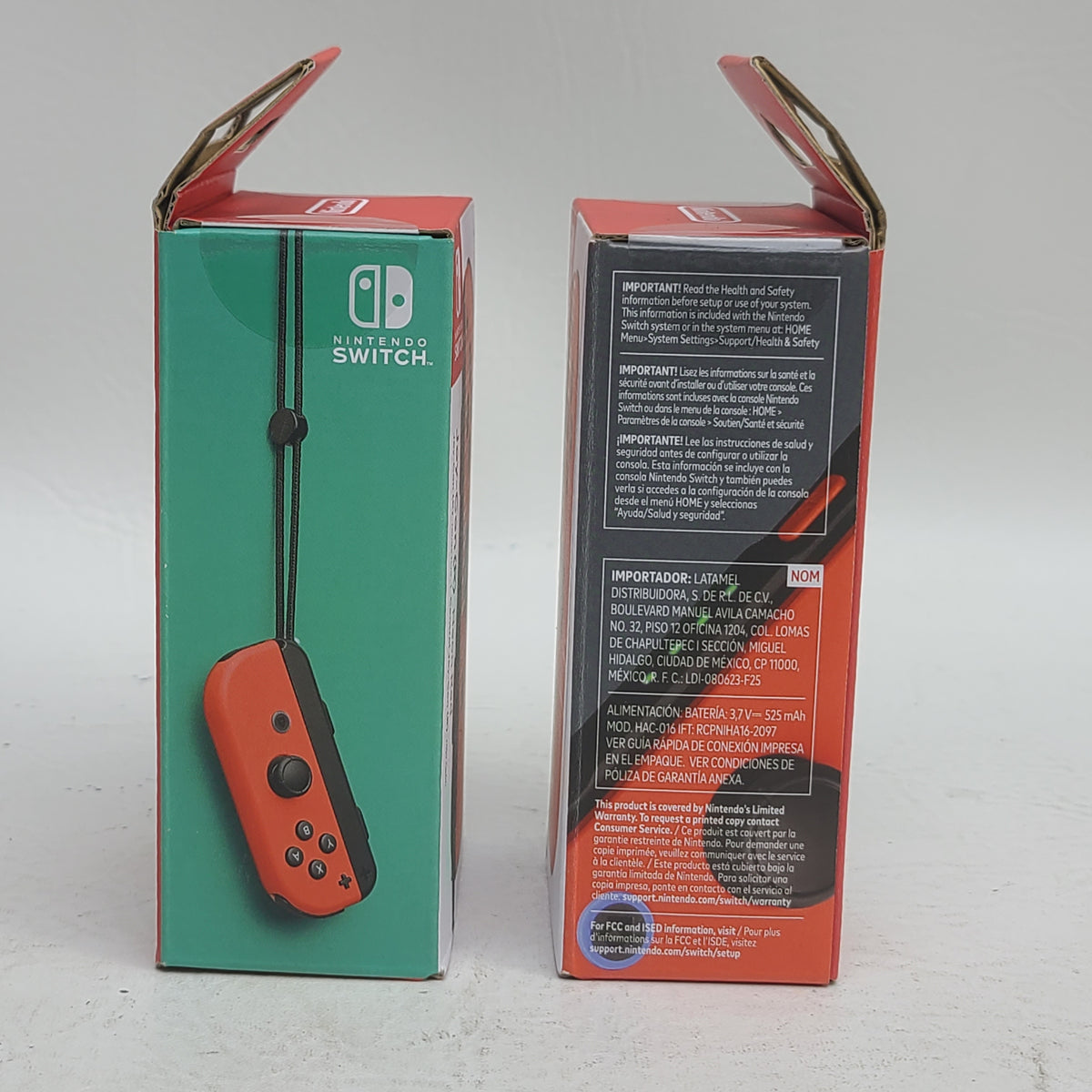 New Lot of 2 Nintendo Switch Joy-Con Grip 
Neon Red