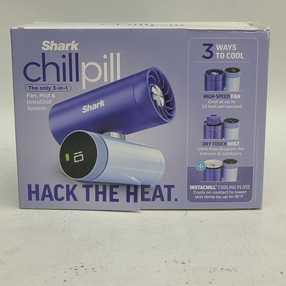New Shark Chill Pill The Only 3-in-1 Fan, Mist & Instachill System FA022LV