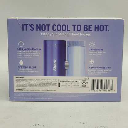 New Shark Chill Pill The Only 3-in-1 Fan, Mist & Instachill System FA022LV