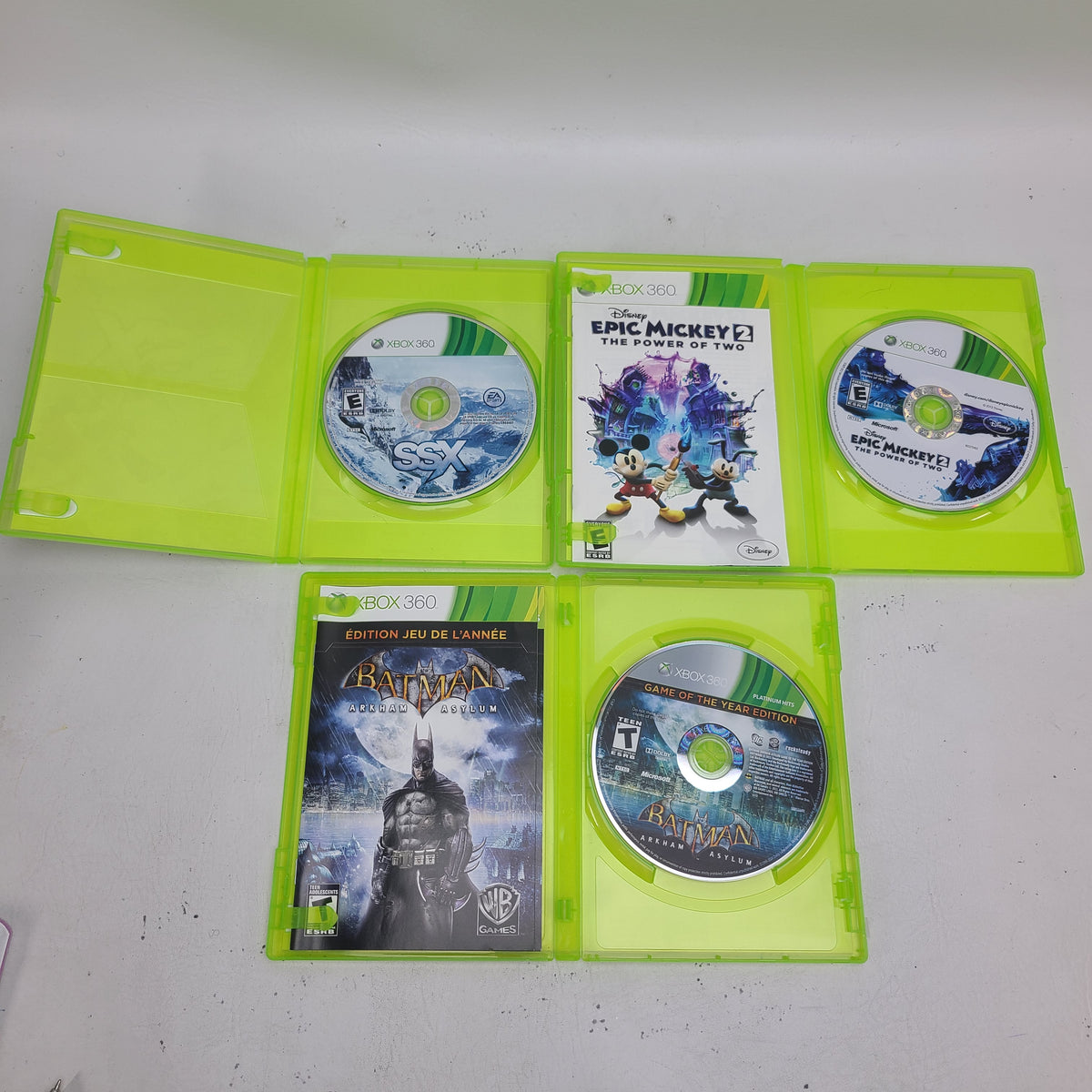 Lot of 6 Microsoft Xbox 360 Games Forza Batman SSX Pimp My Ride Epic Mickey 2