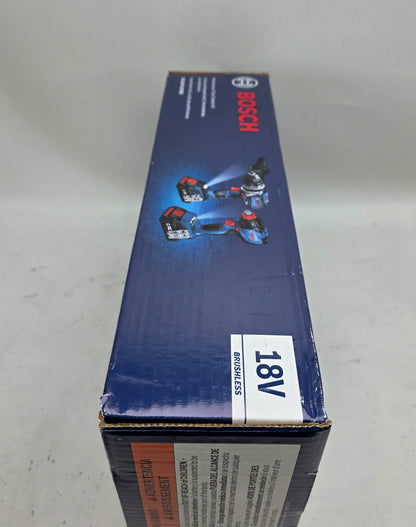 New Bosch GXL18V-227B25 18V Brushless 2-Tool Cordless Power Tool Combo Kit 