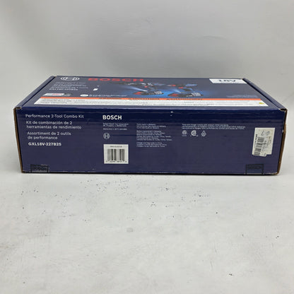 New Bosch GXL18V-227B25 18V Brushless 2-Tool Cordless Power Tool Combo Kit 