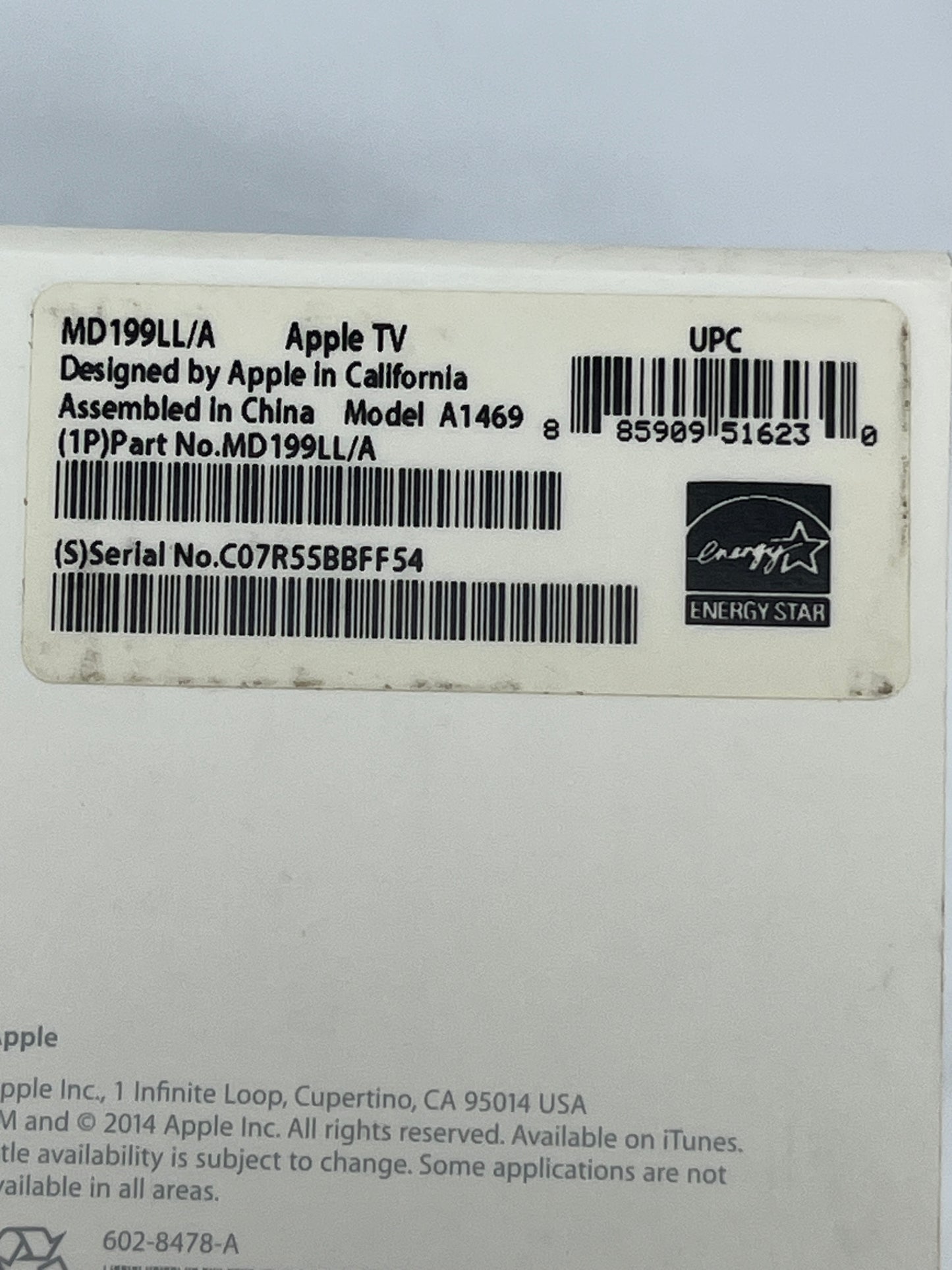 Apple TV 3rd Gen 512MB Digital HD Media Streamer MD199LL/A WiFi Only