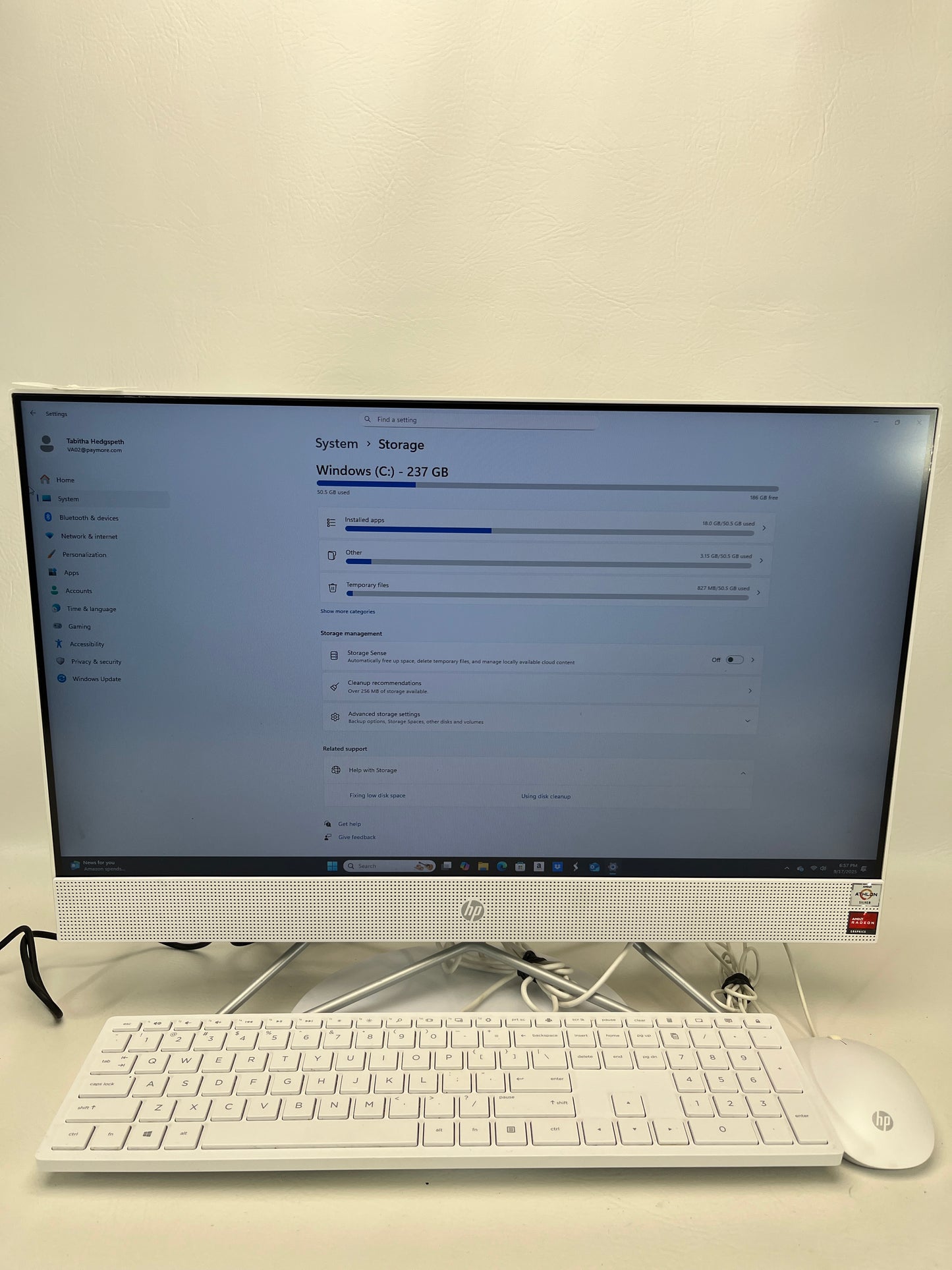 HP AIO-058TB7K TPC-0069-24 AMD ATHION SILVER 3050U 2.3 GHz 8GB RAM 256GB SSD