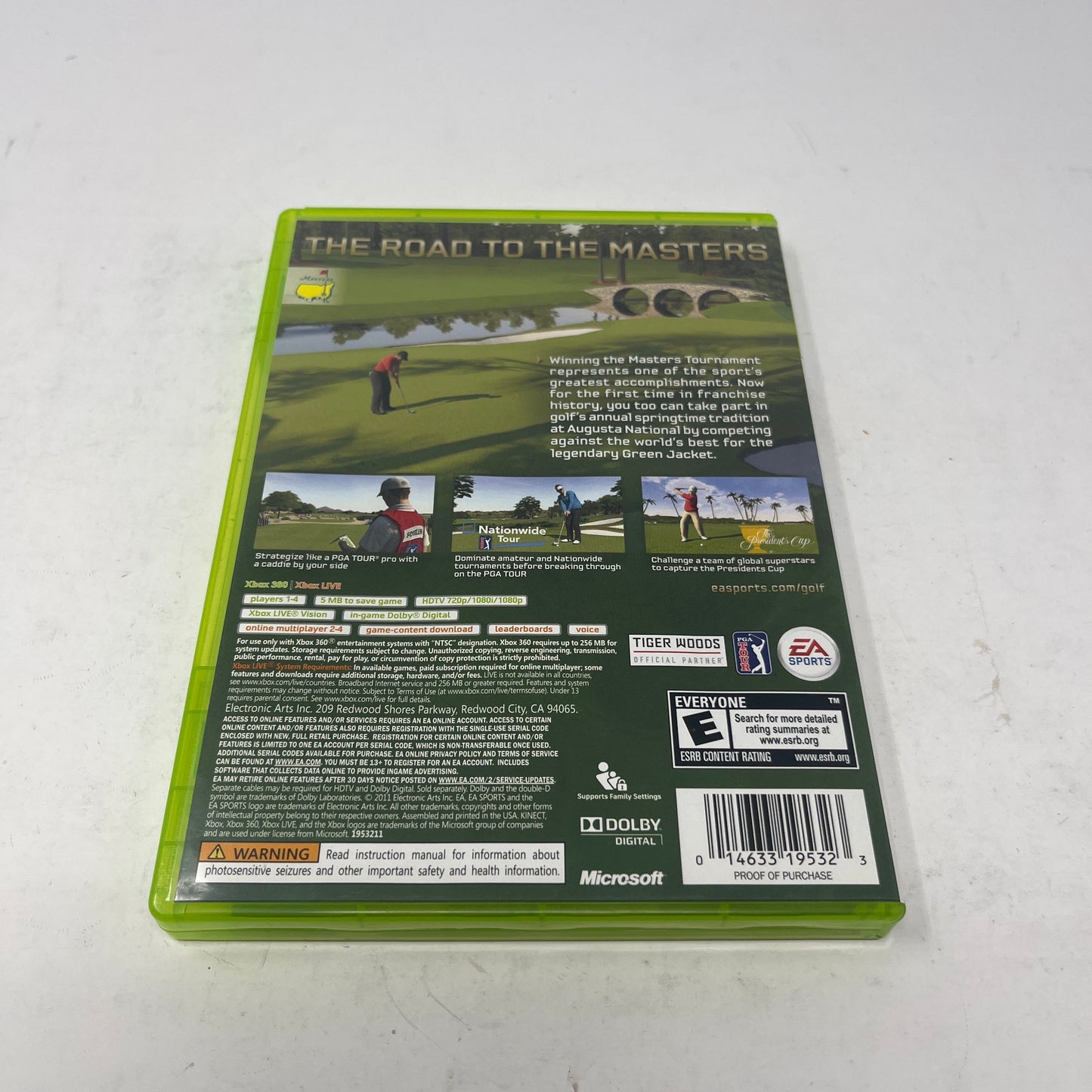EA Sports Masters Tiger Woods PGA Tour 12 (Microsoft Xbox 360, 2011)