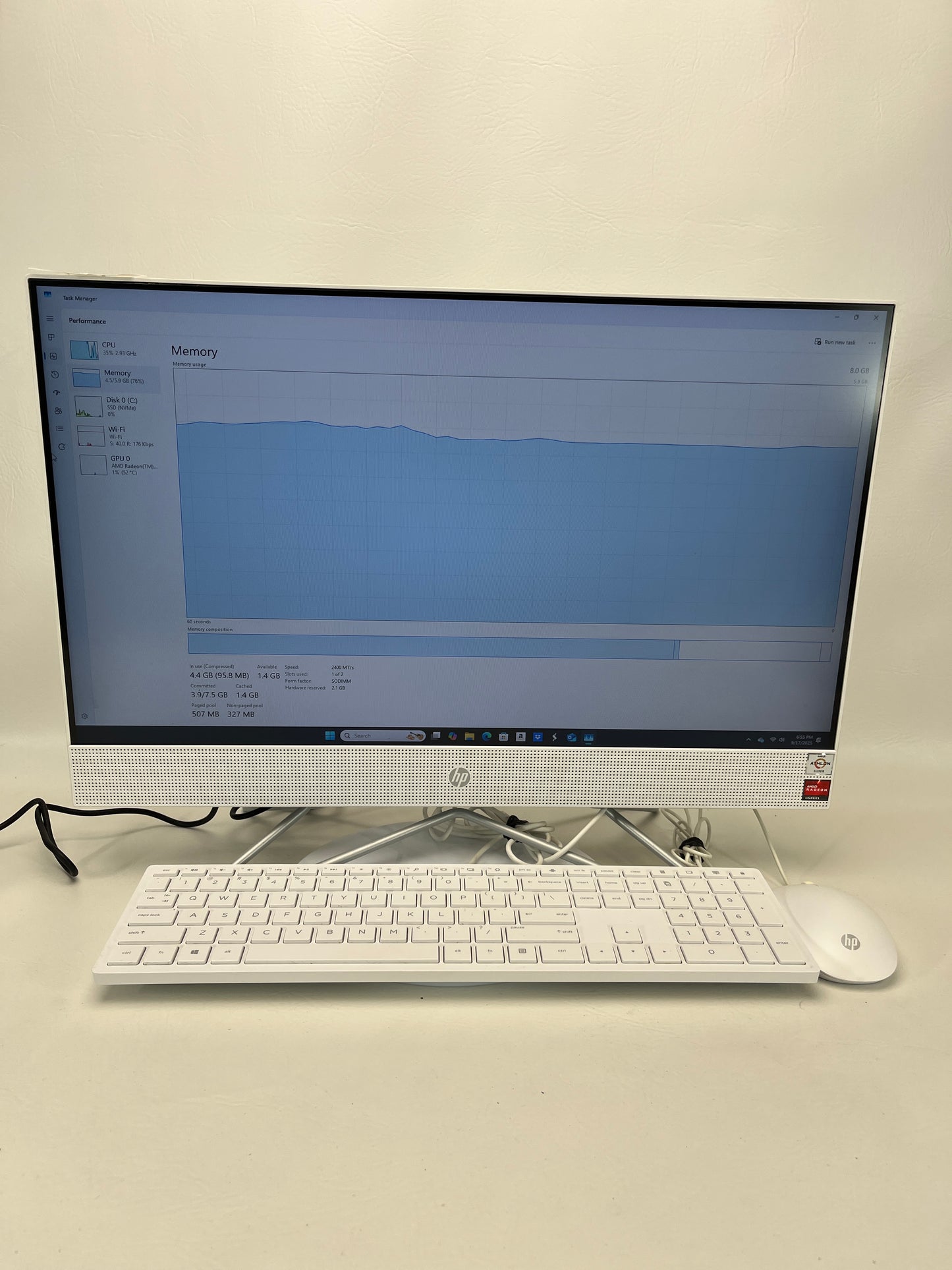 HP AIO-058TB7K TPC-0069-24 AMD ATHION SILVER 3050U 2.3 GHz 8GB RAM 256GB SSD