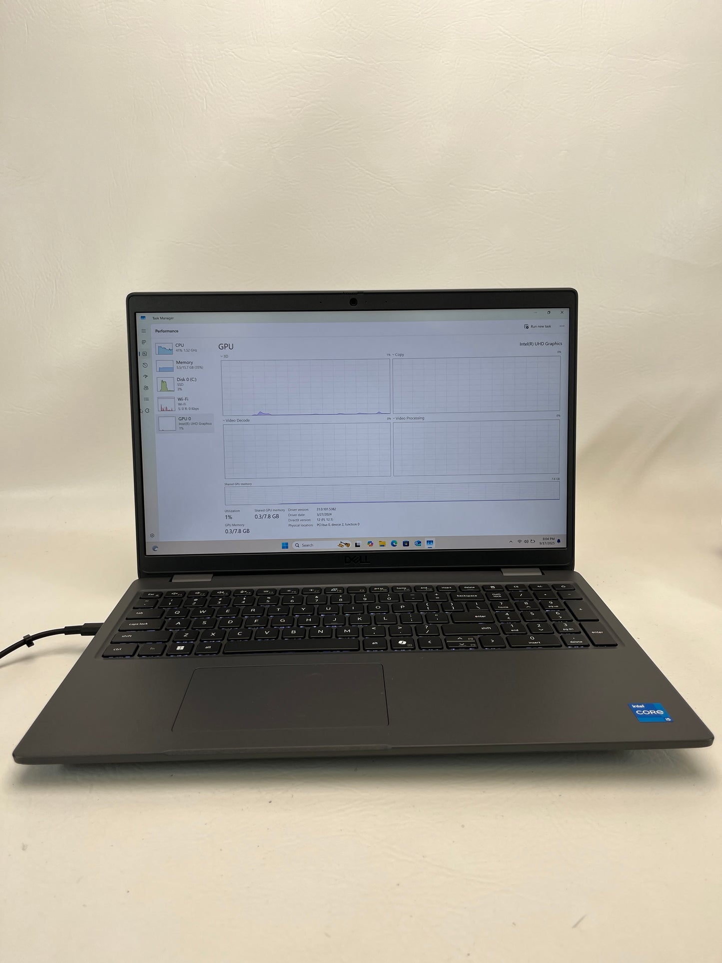 Dell LATITUDE 3550 DP96RF54 15.6" i5-1145G7 1.6GHz 8GB RAM 128GB SSD