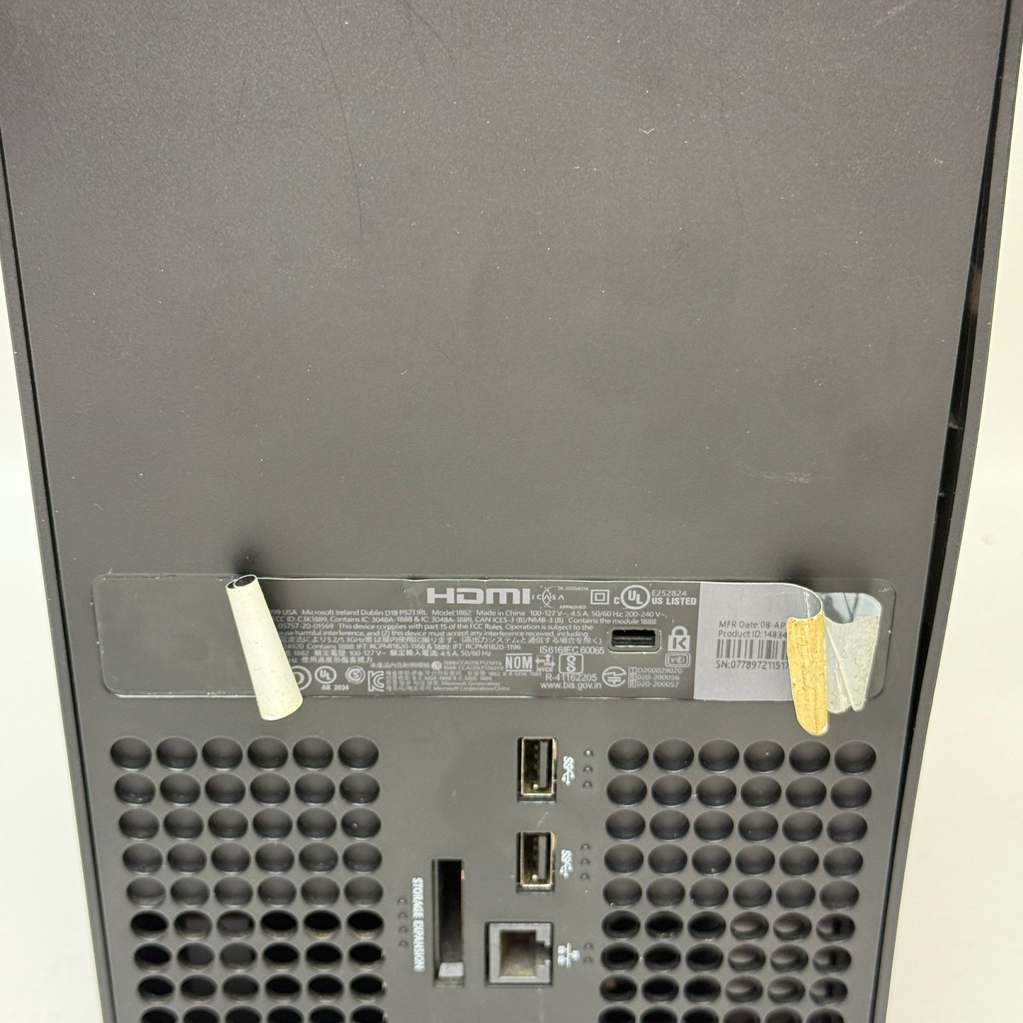 Broken Microsoft Xbox Series X 1TB Console Gaming System Black 1882