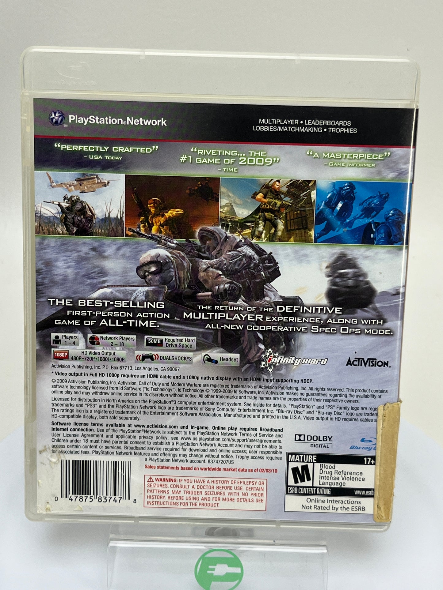 Call of Duty Modern Warfare 2 (Sony PlayStation 3 PS3, 2009)