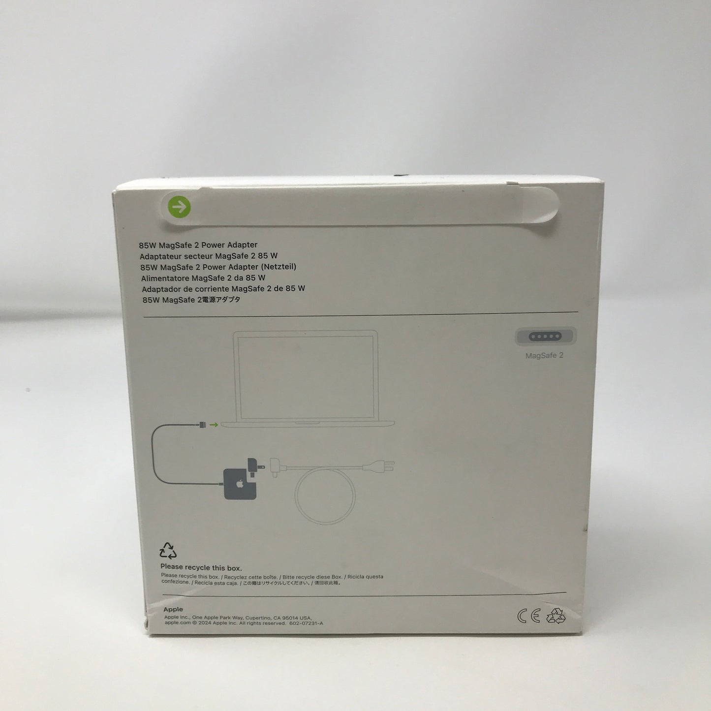 New Apple 85w Magsafe 2 Power Adapter White MD506LL/A