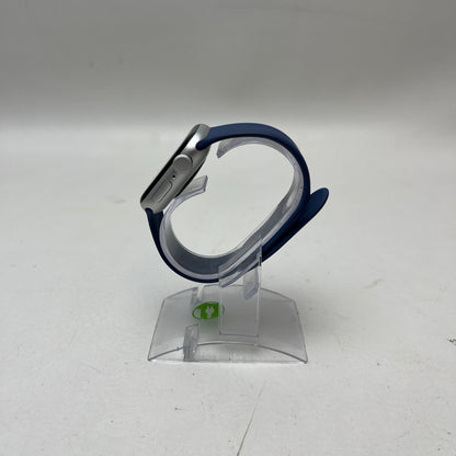 GPS Only Apple Watch SE 2nd Gen 40MM Silver Aluminum Abyss Blue Sport Band A2722