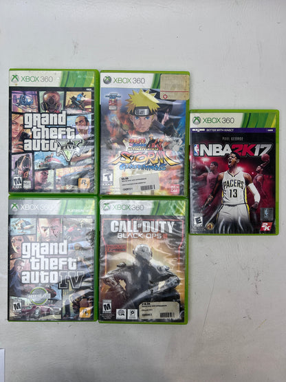 Lot of 5 Games Microsoft Xbox 360 
