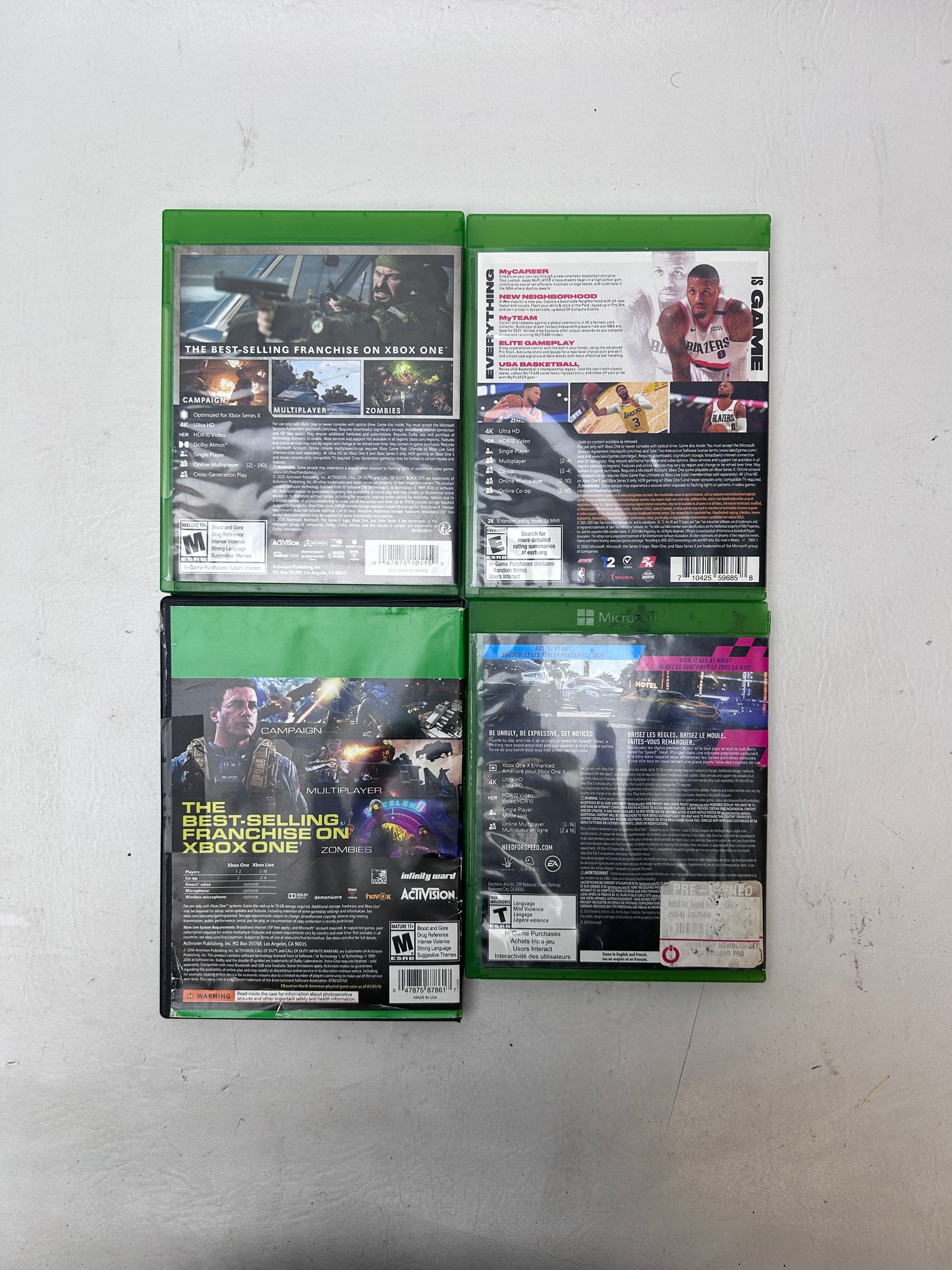 Lot of 4 Games Microsoft Xbox One 