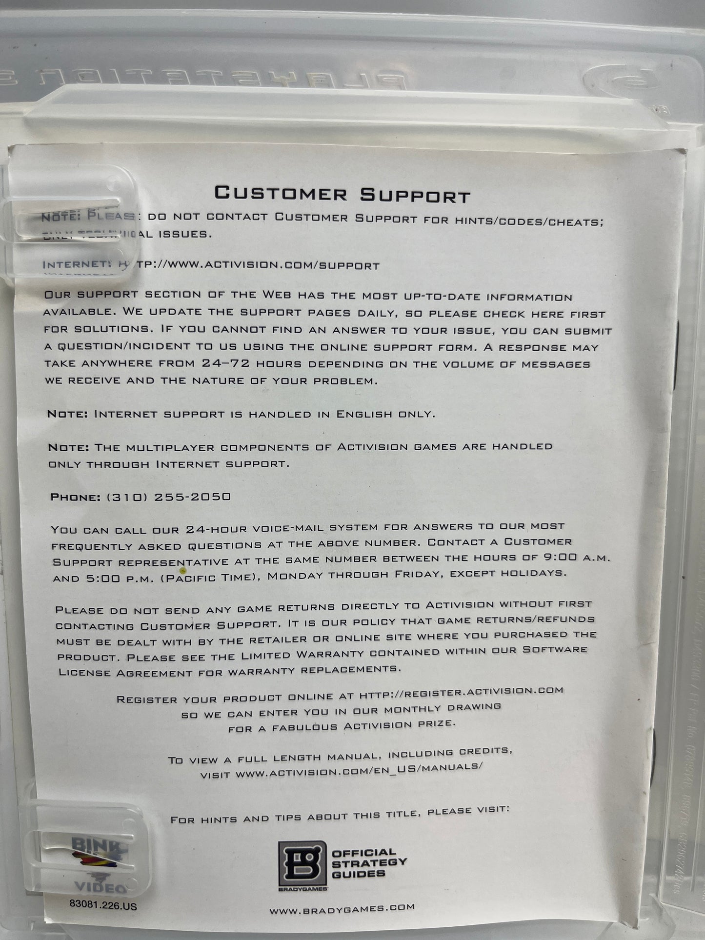 Call of Duty 4 Modern Warfare (Sony PlayStation 3 PS3, 2007)