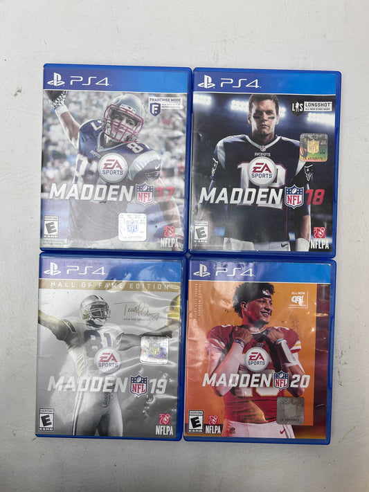 Lot of 4 Games Sony PlayStation 4 PS4 Madden NFL 17,18,19,20