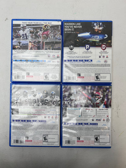 Lot of 4 Games Sony PlayStation 4 PS4 Madden NFL 17,18,19,20