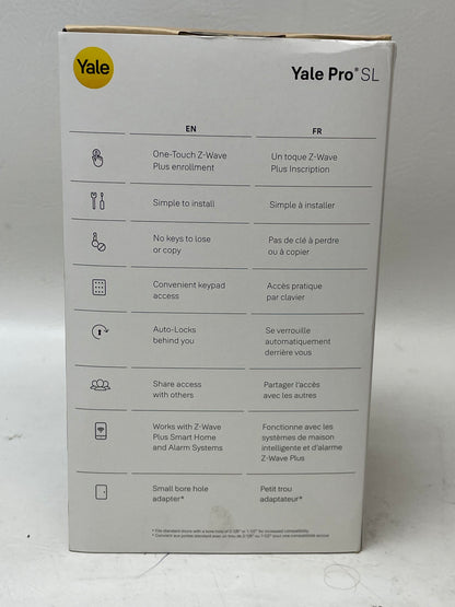 New Yale YRD136-ZW2-619 Pushbutton Deadbolt Z-Wave Lock- Satin Nickel