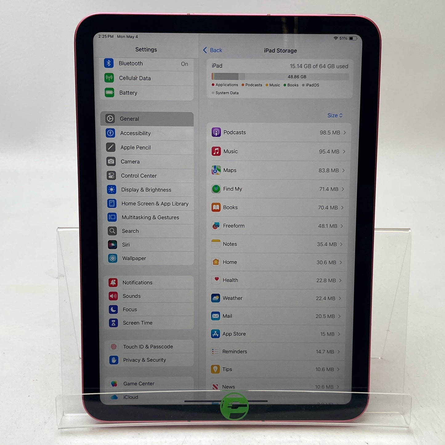 Unlocked Apple iPad 10th Gen 64GB Pink MQ6M3LL/A