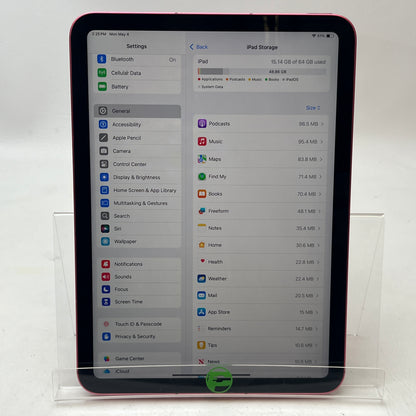 Unlocked Apple iPad 10th Gen 64GB Pink MQ6M3LL/A