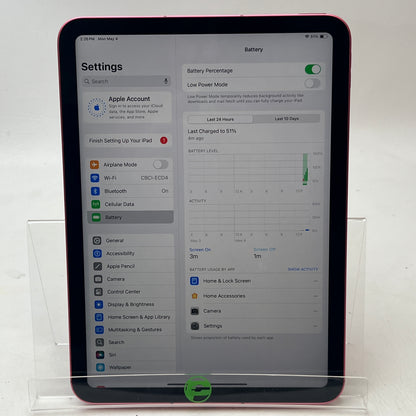 Unlocked Apple iPad 10th Gen 64GB Pink MQ6M3LL/A