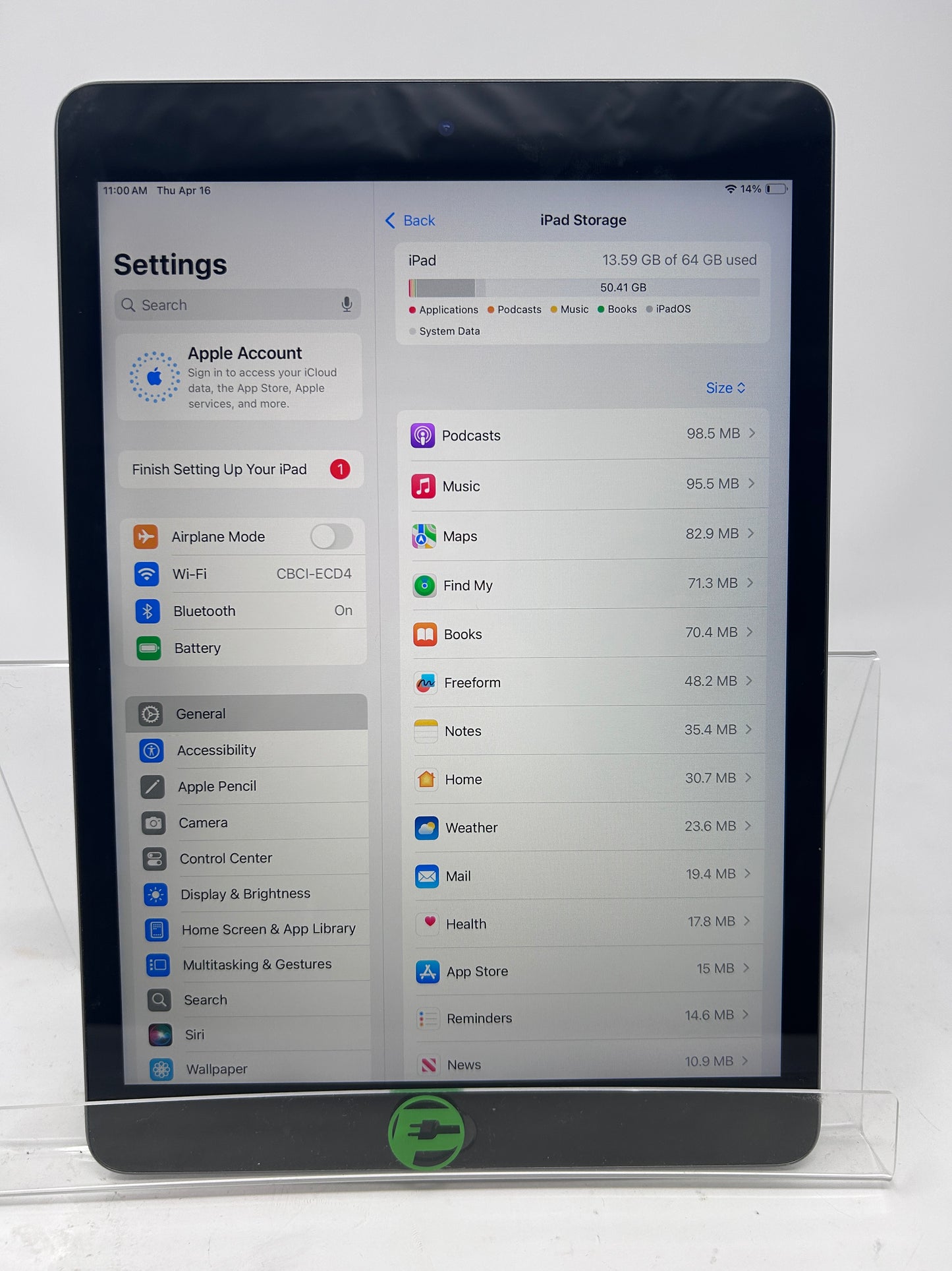 WiFi Only Apple iPad 9th Gen 64GB Silver MK2K3LL/A