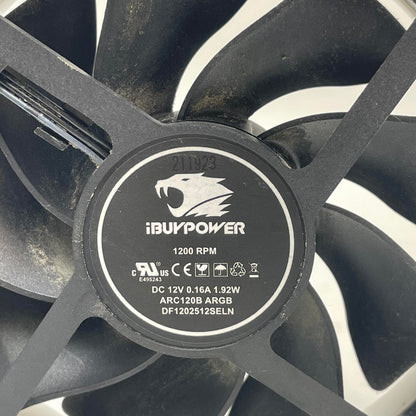 Lot of 7 iBUYPOWER 120mm Case Fans - Mixed ARGB & High Performance PWM Fan Set