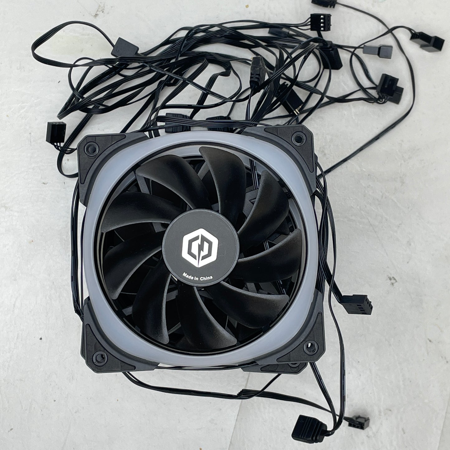 Lot of 6 CyberPowerPC 120mm RGB Case Fans PWM, ARGB, Reverse Flow Mixed Set
