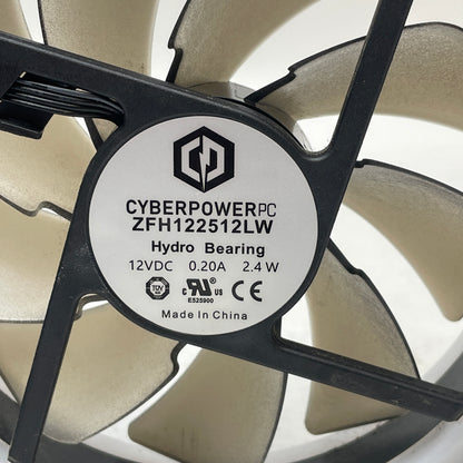 Lot of 6 CyberPowerPC 120mm RGB Case Fans PWM, ARGB, Reverse Flow Mixed Set