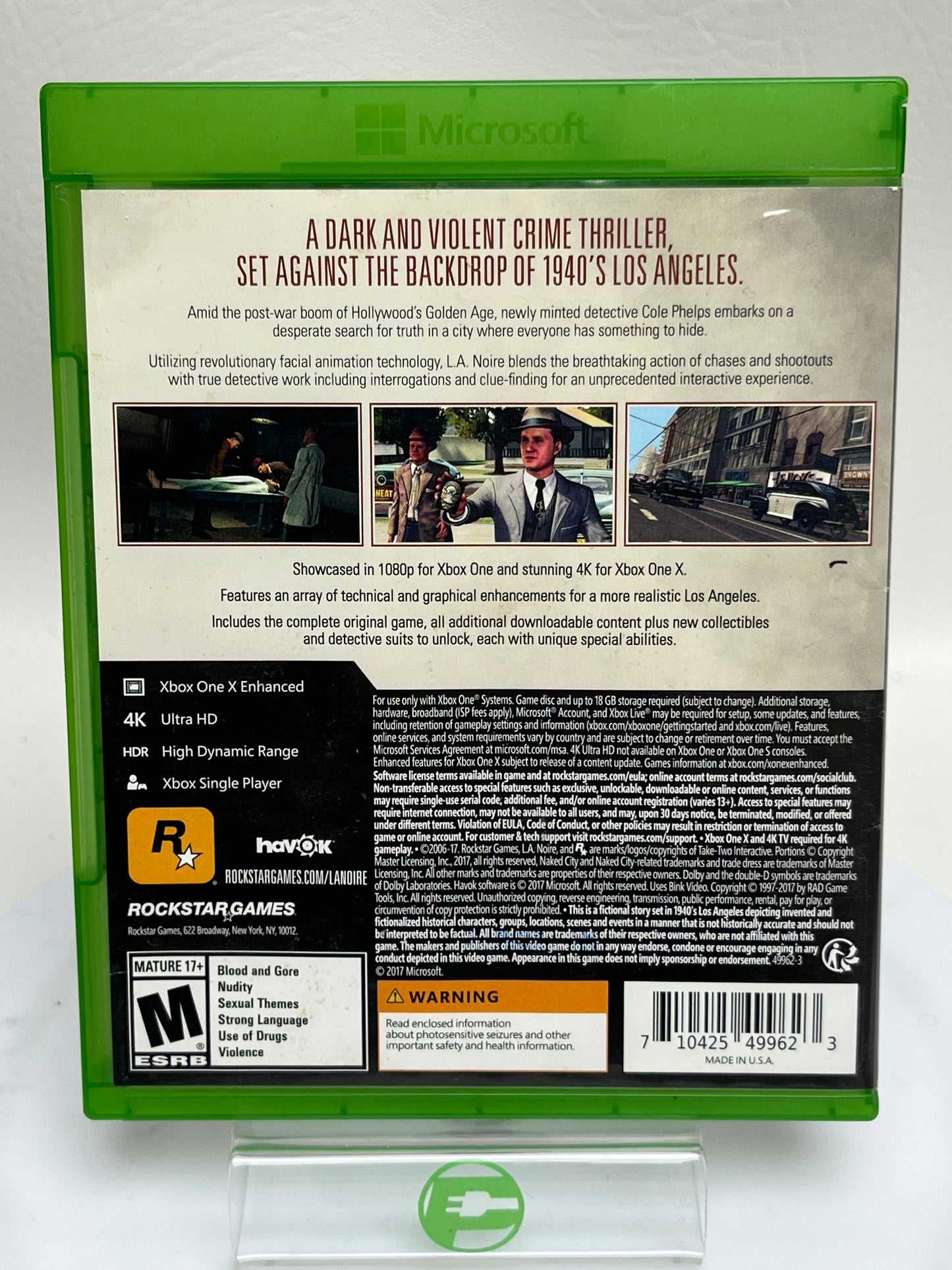 L.A. Noire (Microsoft Xbox One, 2017)