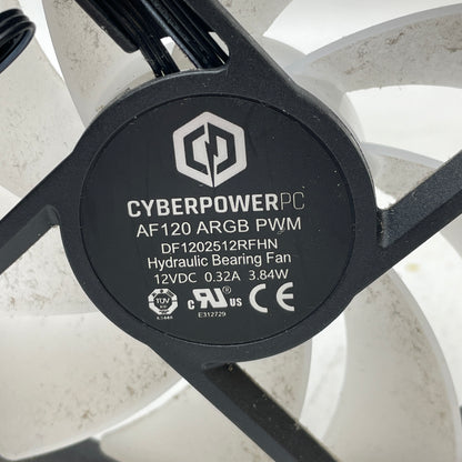 Lot of 6 CyberPowerPC 120mm RGB Case Fans PWM, ARGB, Reverse Flow Mixed Set