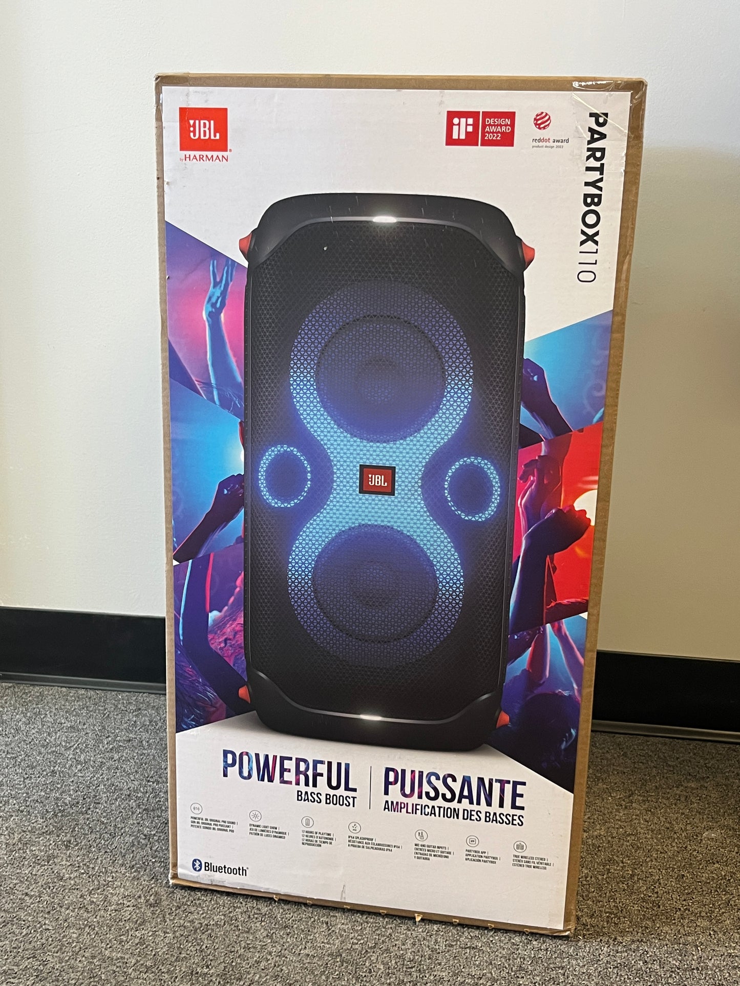 New JBL PartyBox 110 Portable Speaker System Black JBLPARTYBOX110AM