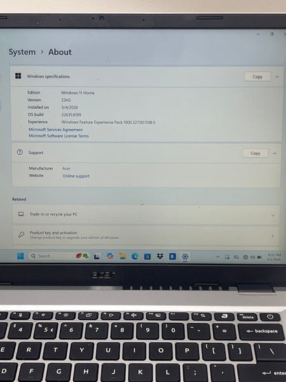 Acer Aspire go 14 AG14-21P 14" Ryzen 3 7320U 2.4GHz 8GB RAM 128GB SSD