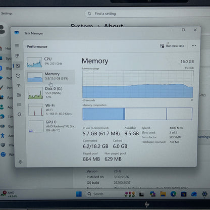 BIOS Locked HP EliteBook 645 G11 Ryzen 5 pro 7535u w/ Radeon Graphics 16GB RAM 512GB
