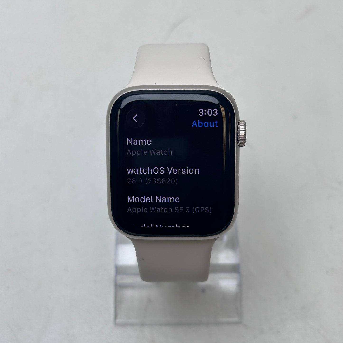 GPS Only Apple Watch SE 3 44MM  Aluminum Starlight Sport Band MEHG4LW/A