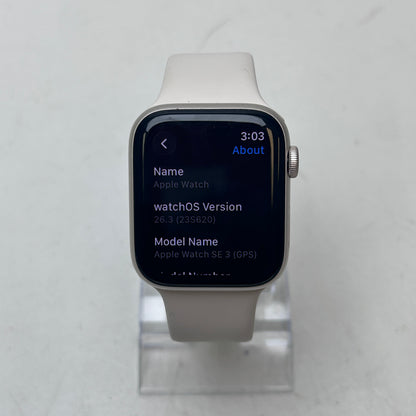 GPS Only Apple Watch SE 3 44MM  Aluminum Starlight Sport Band MEHG4LW/A