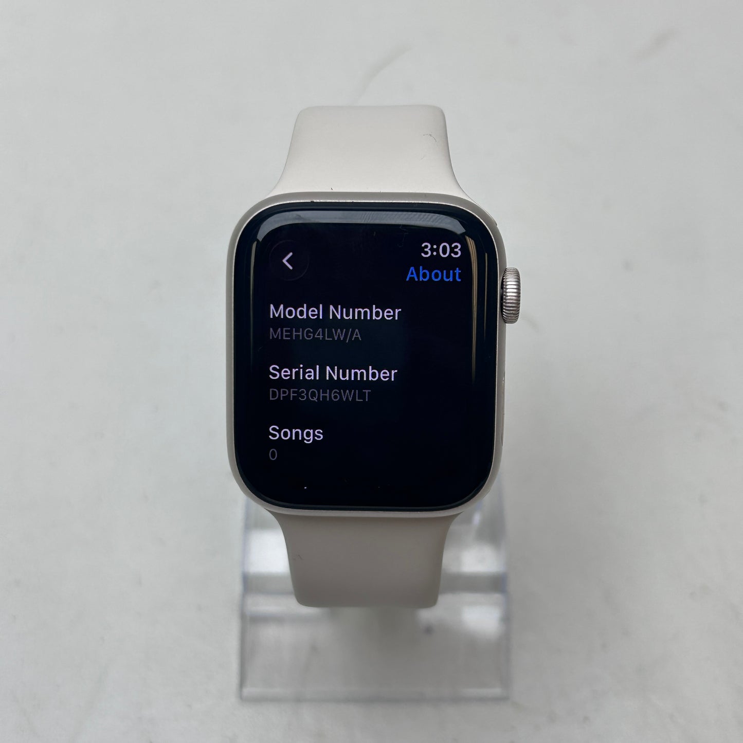 GPS Only Apple Watch SE 3 44MM  Aluminum Starlight Sport Band MEHG4LW/A