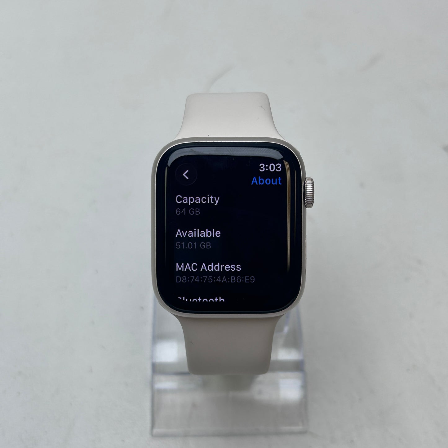 GPS Only Apple Watch SE 3 44MM  Aluminum Starlight Sport Band MEHG4LW/A