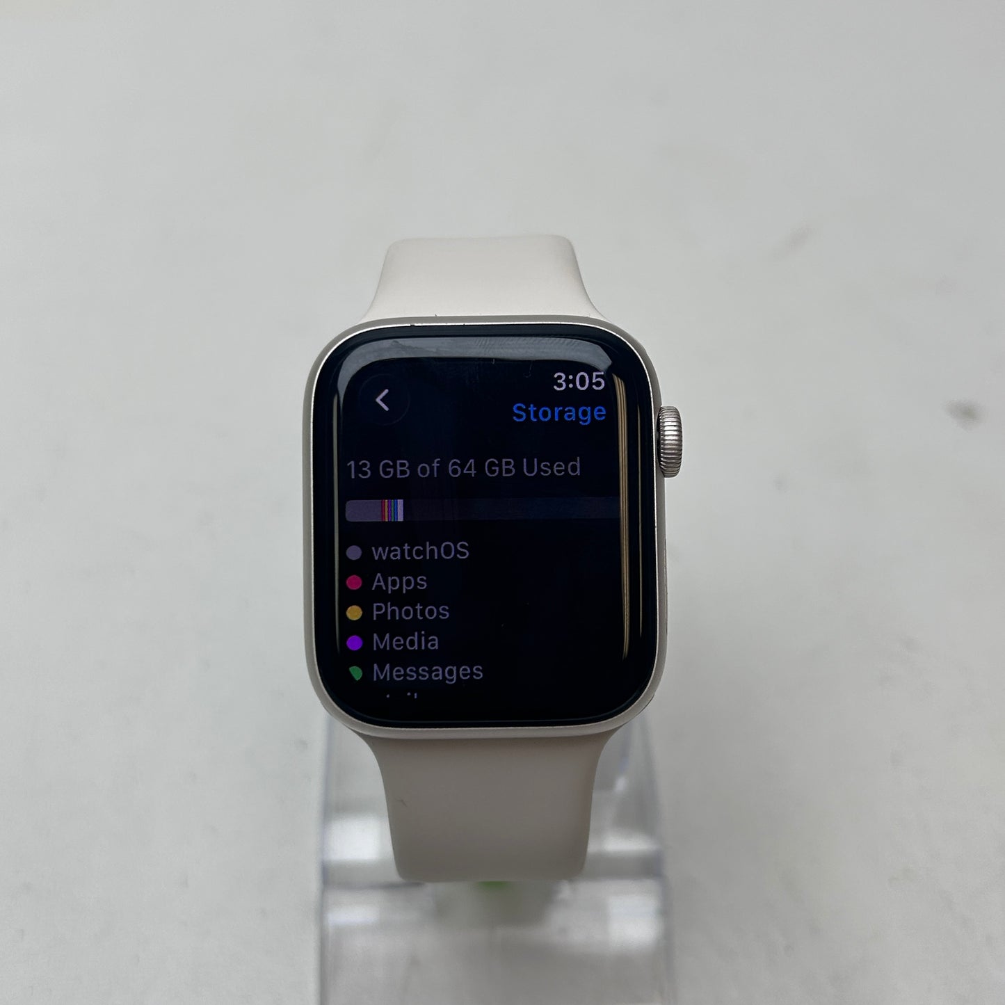 GPS Only Apple Watch SE 3 44MM  Aluminum Starlight Sport Band MEHG4LW/A