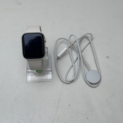 GPS Only Apple Watch SE 3 44MM  Aluminum Starlight Sport Band MEHG4LW/A